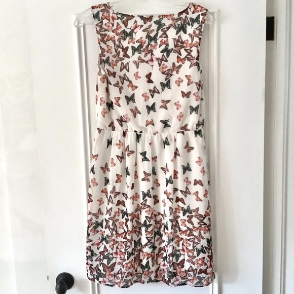 Vero Moda butterfly sleeveless v-neck mini dress M - Picture 5 of 10